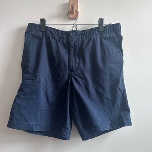 IZOD Men’s 100% Cotton Saltwater Rick's Weekend Blue Flat Front Cargo Shorts